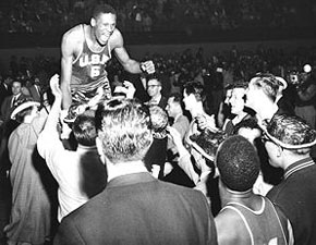 Russell after '55 Championship Game